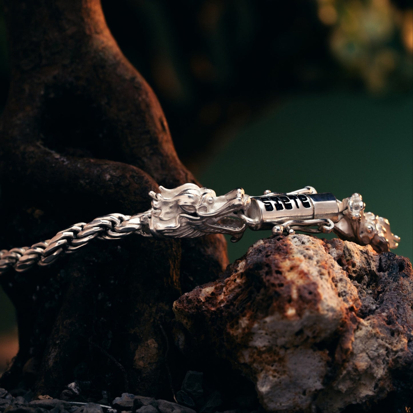 Dragon Head Rope Chain Necklace – .925 Sterling Silver