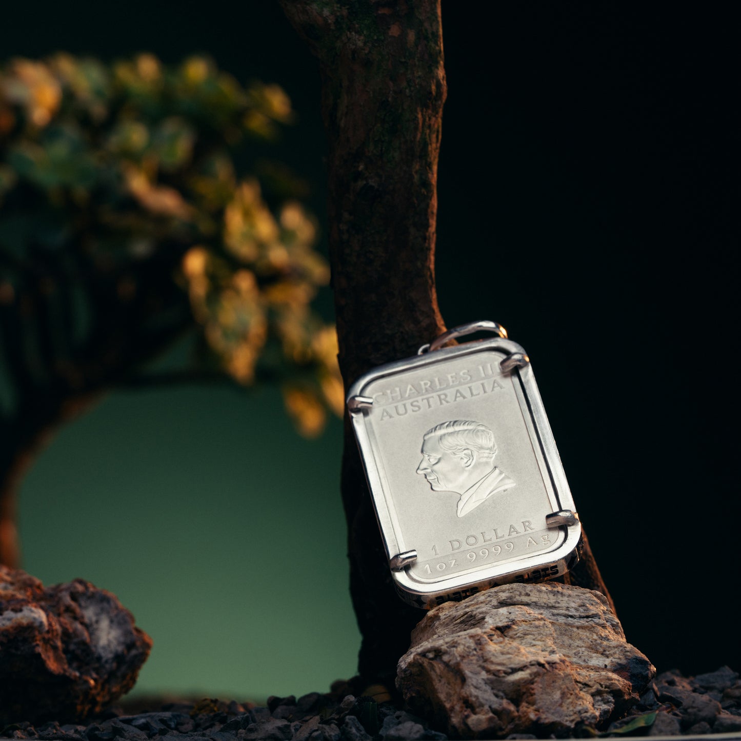 Dragon Coin Pendant – 2024 Perth Mint Australian Dollar Coin in .925 Silver Bezel