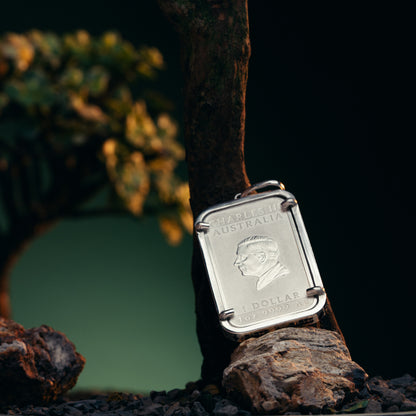 Dragon Coin Pendant – 2024 Perth Mint Australian Dollar Coin in .925 Silver Bezel